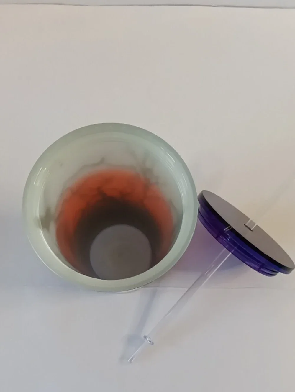 Starbucks Green Logo Gradient Tumbler with Purple Lid